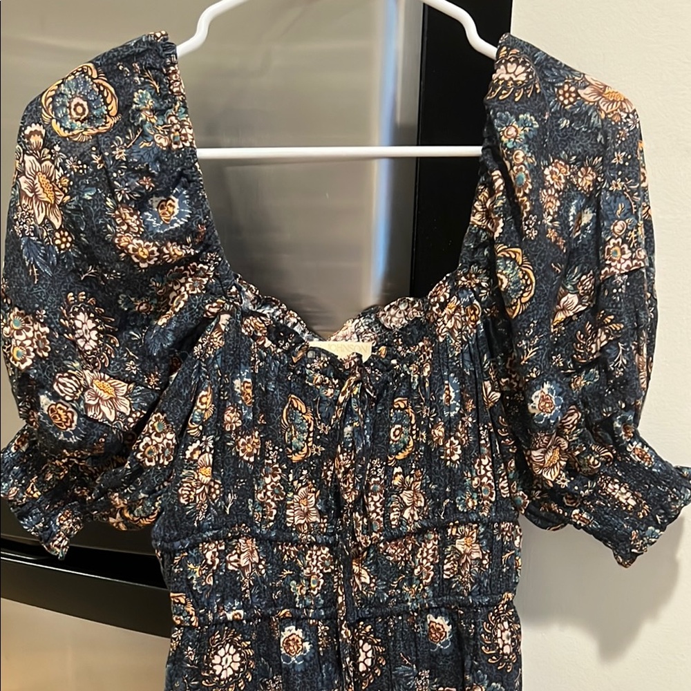Ulla Johnson Blue Floral Mini Dress size 0